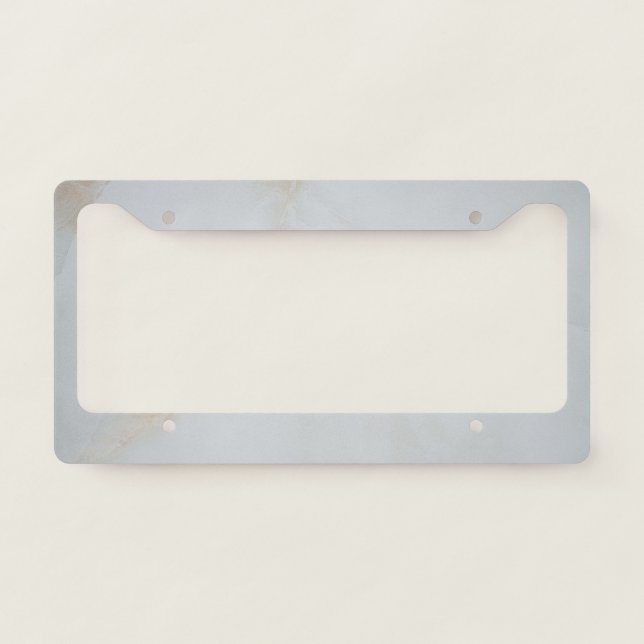 Marble Pastel Stone Texture License Plate Frame (Front)
