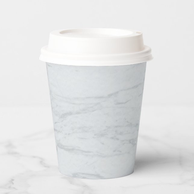 Marble Pastel Stone Textured 8oz Paper Cup (Front)