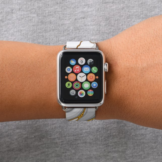 Marble Pattern Apple Watch Band (In Situ)