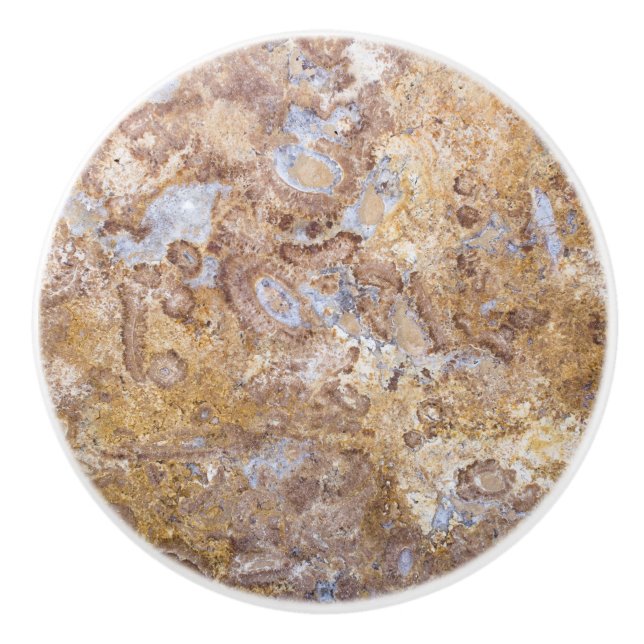 Marble pattern background ceramic knob (Front)