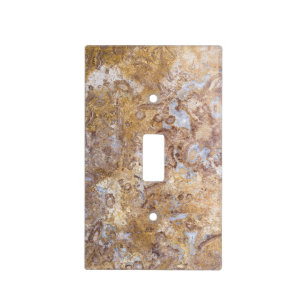 Marble pattern background light switch cover