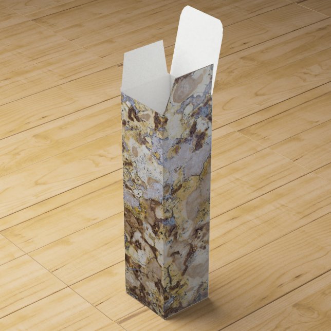 Marble pattern background wine box (Opened)