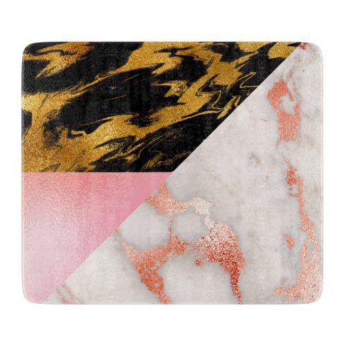 Marble Pattern Geometric Cutting Board