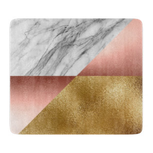 Marble Pattern Geometric Cutting Board