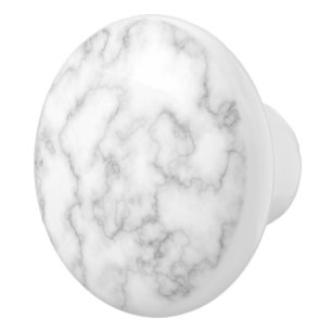 Marble Pattern Gray White Marbled Stone Background Ceramic Knob