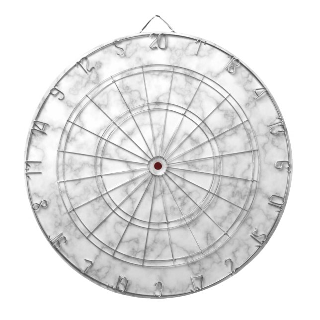 Marble Pattern Gray White Marbled Stone Background Dart Board (Front)