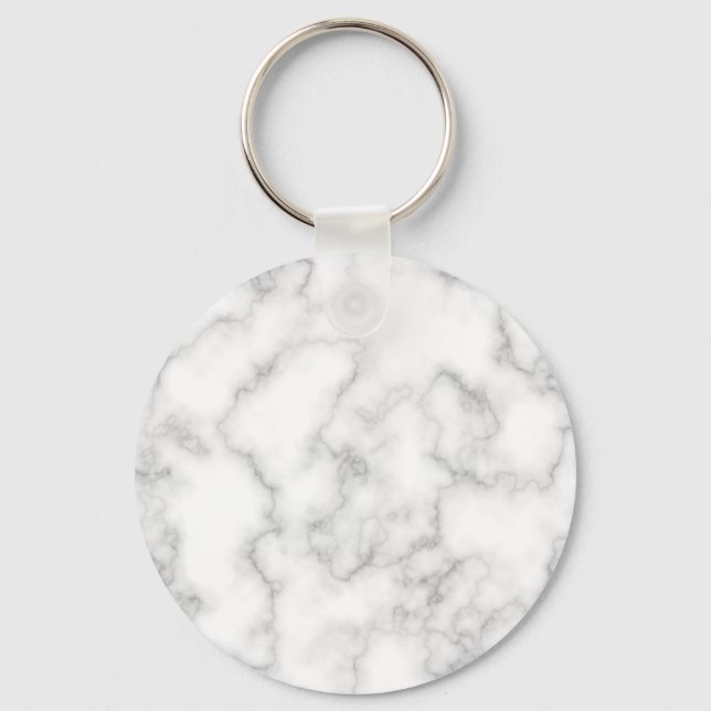 Marble Pattern Gray White Marbled Stone Background Keychain (Front)