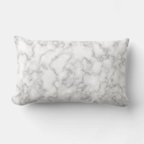 Marble Pattern Gray White Marbled Stone Background Lumbar Pillow