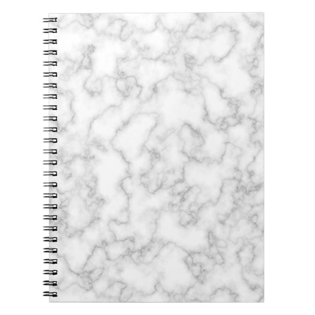 Marble Pattern Gray White Marbled Stone Background Notebook (Front)