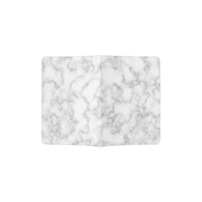 Marble Pattern Gray White Marbled Stone Background Passport Holder (Opened)