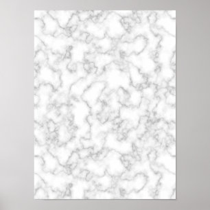 Marble Pattern Gray White Marbled Stone Background Poster