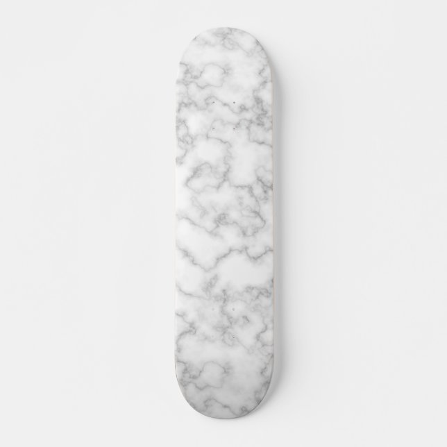 Marble Pattern Gray White Marbled Stone Background Skateboard (Front)