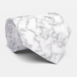 Marble Pattern Gray White Marbled Stone Background Tie at Zazzle