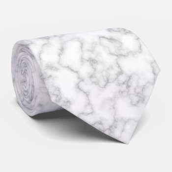 Marble Pattern Gray White Marbled Stone Background Tie by backdropshop at Zazzle