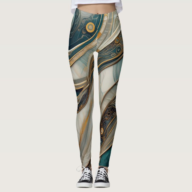 Marble Pattern Leggings (Front)