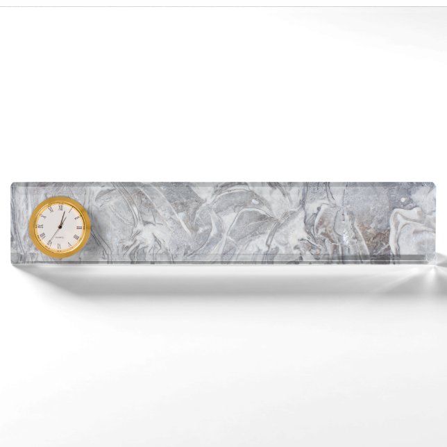 Marble pattern name plate (Front)
