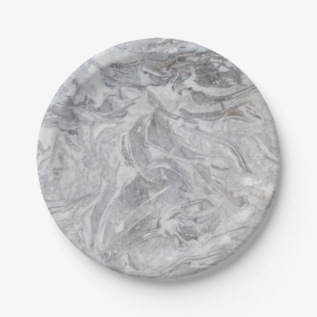 Marble pattern paper plates (Front)