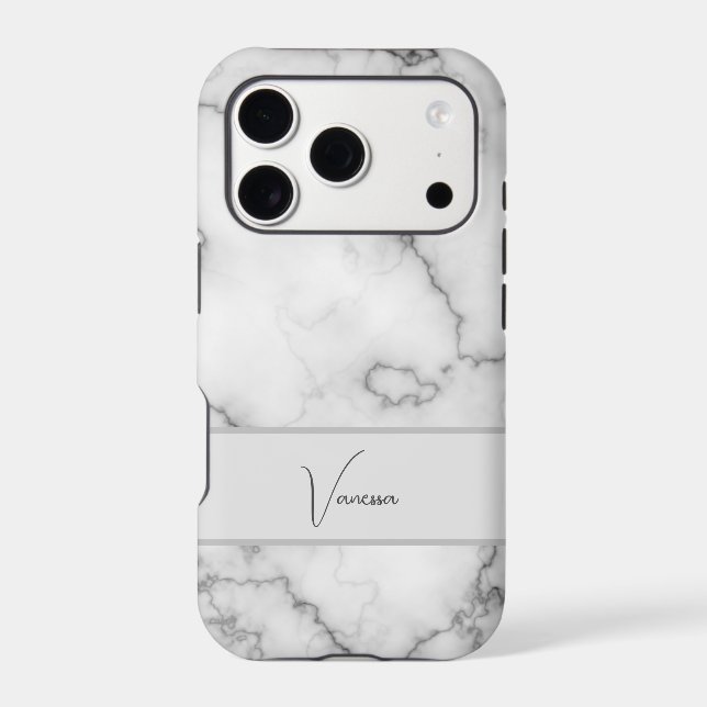 Marble Pattern Personalization Iphone Case (Back)
