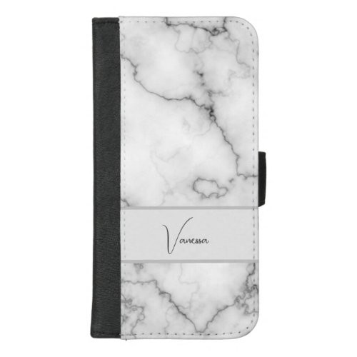 Marble Pattern Personalization iPhone 87 Plus Wallet Case