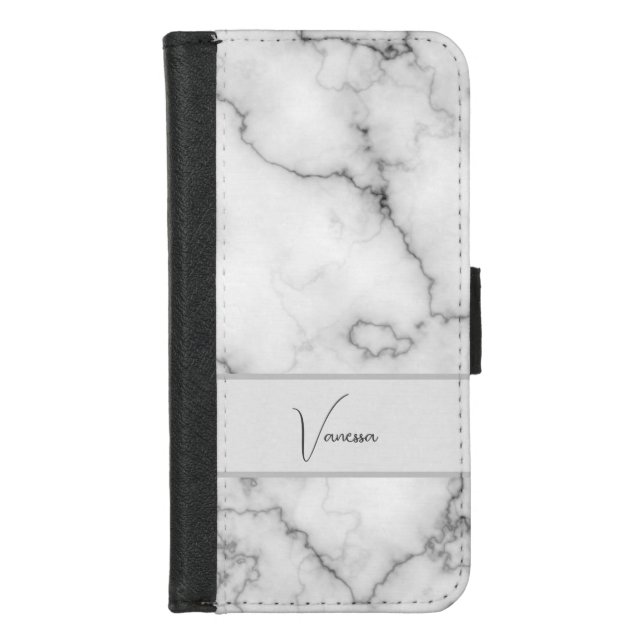 Marble Pattern Personalization iPhone Wallet Case (Front)