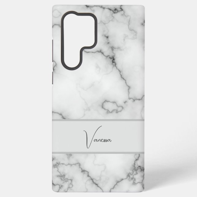 Marble Pattern Personalization Samsung Galaxy Case (Back)