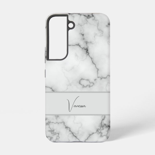 Marble Pattern Personalization Samsung Galaxy Case (Back)
