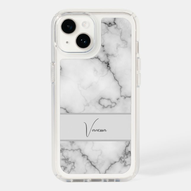 Marble Pattern Personalization Speck iPhone Case (Front)