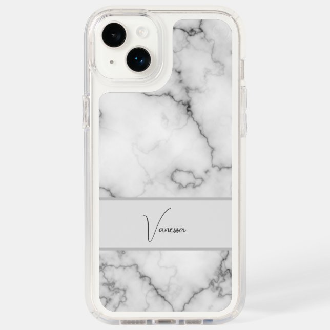 Marble Pattern Personalization Speck iPhone Case (Front)