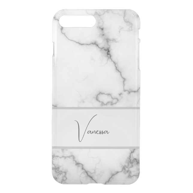 Marble Pattern Personalization Uncommon iPhone Case (Back)