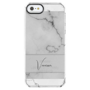 Marble Pattern Personalization Clear iPhone SE/5/5s Case