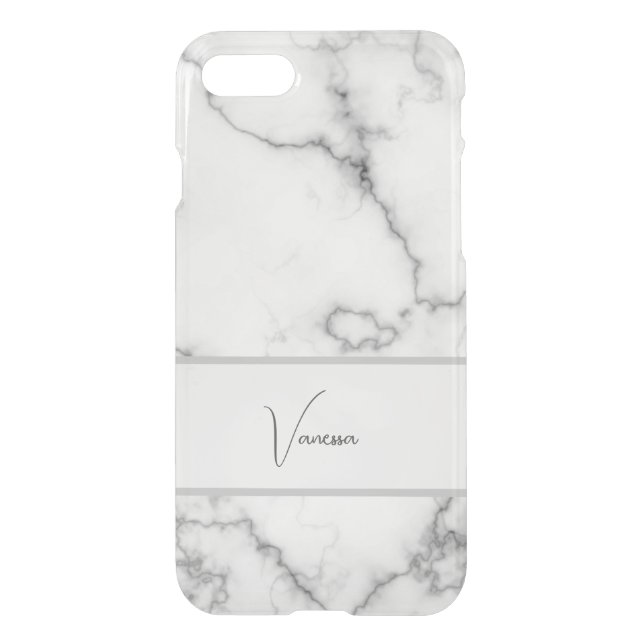 Marble Pattern Personalization Uncommon iPhone Case (Back)