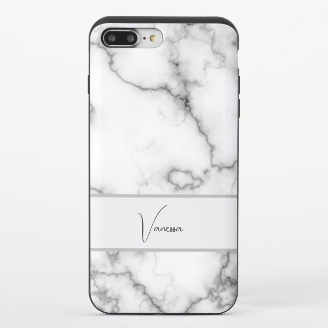 Marble Pattern Personalization Uncommon iPhone Case (Back)