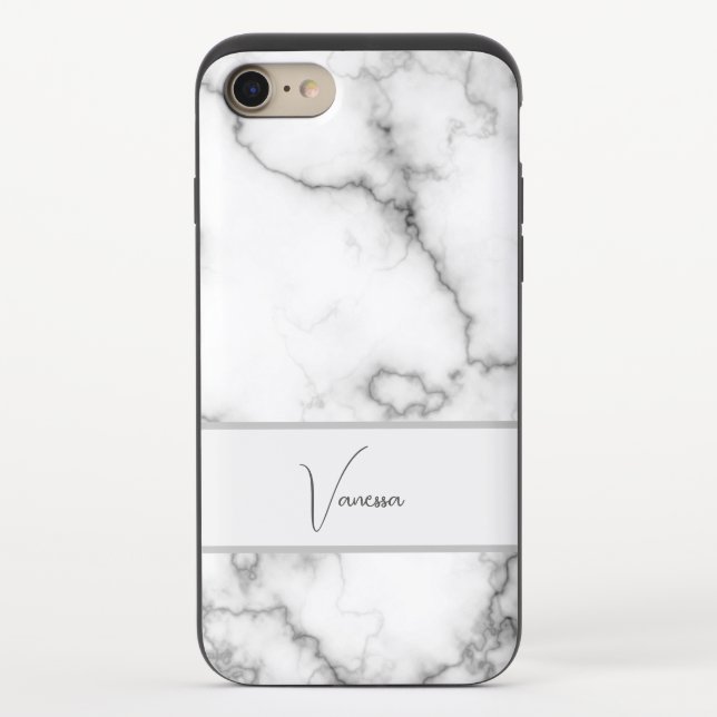 Marble Pattern Personalization Uncommon iPhone Case (Back)