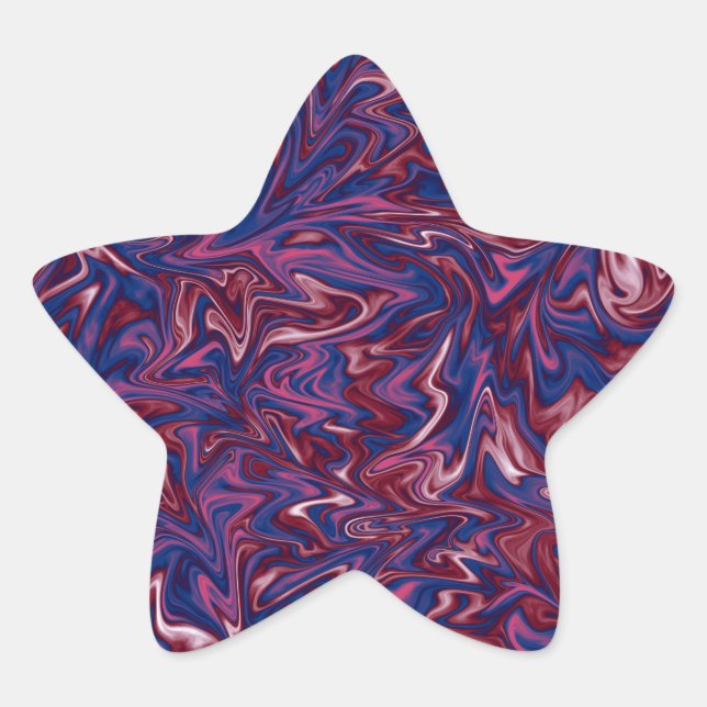 Marble Pattern Star Sticker (Front)