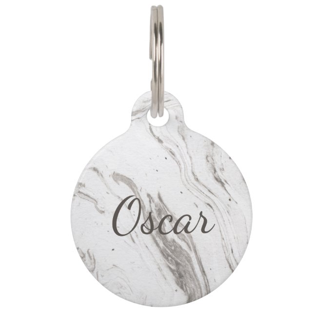 Marble Pattern Style 6 Pet ID Tag (Front)