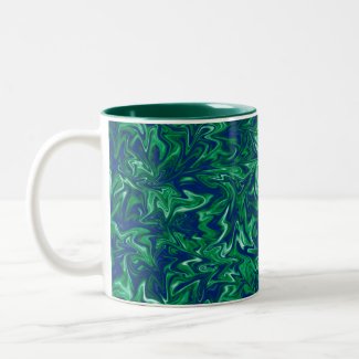 Marble Pattern Two-Tone Coffee Mug