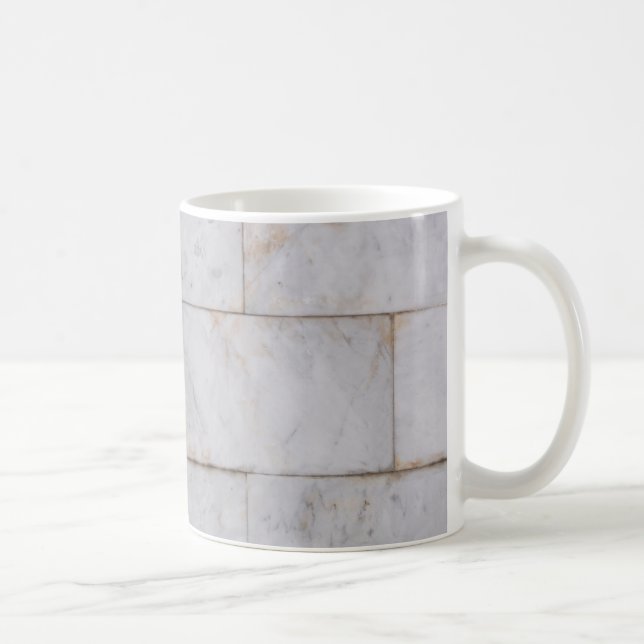 Marble Pattern White And Brown Ceramic Gray Stone  Coffee Mug (Right)
