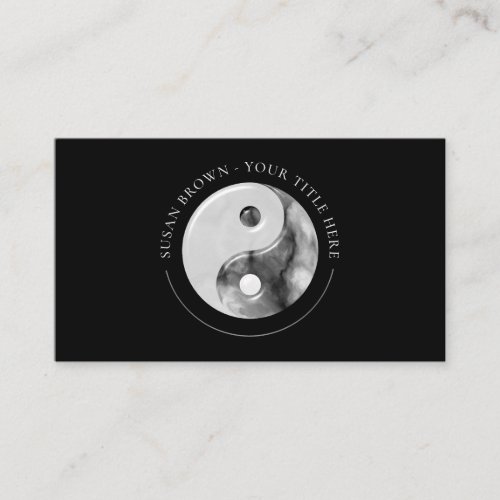 Marble Pattern Yin Yang Business Card