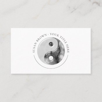 Marble Pattern Yin Yang Business Card by istanbuldesign at Zazzle