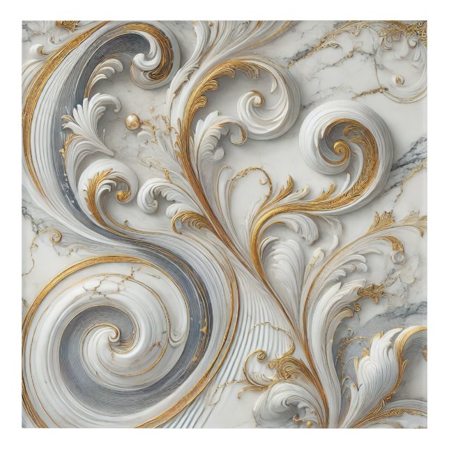 Marble Patterns Acrylic Print (Front)