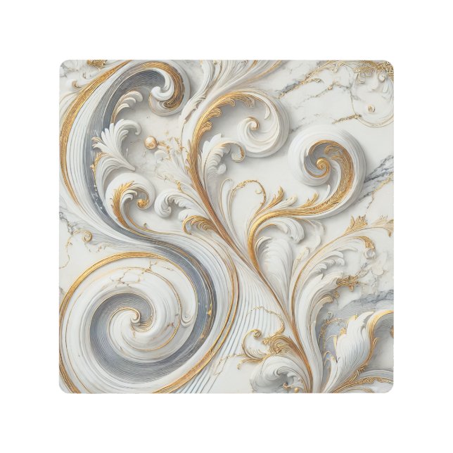 Marble Patterns Metal Print (Front)