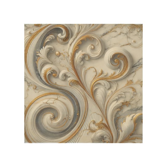 Marble Patterns Wood Wall Art (Front)