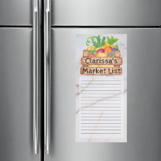 Marble Personalizable Shopping List Magnetic Notepad