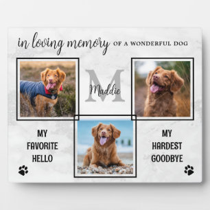 Marble Pet Memorial In Loving Memory 3 Photo  Plaq Plaque