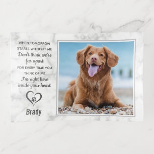 Marble Pet Memorial Remembrance Keepsake Dog Trinket Tray