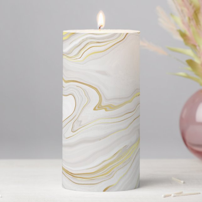 Marble Pillar Candle (In Situ)