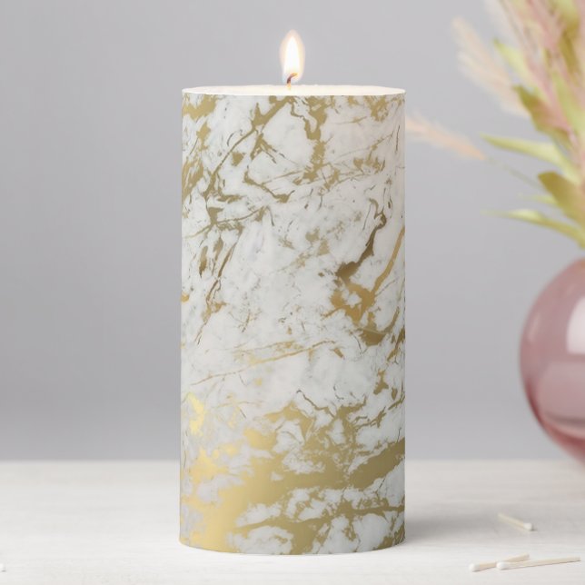 Marble Pillar Candle (In Situ)