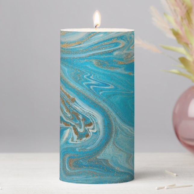 Marble Pillar Candle (In Situ)
