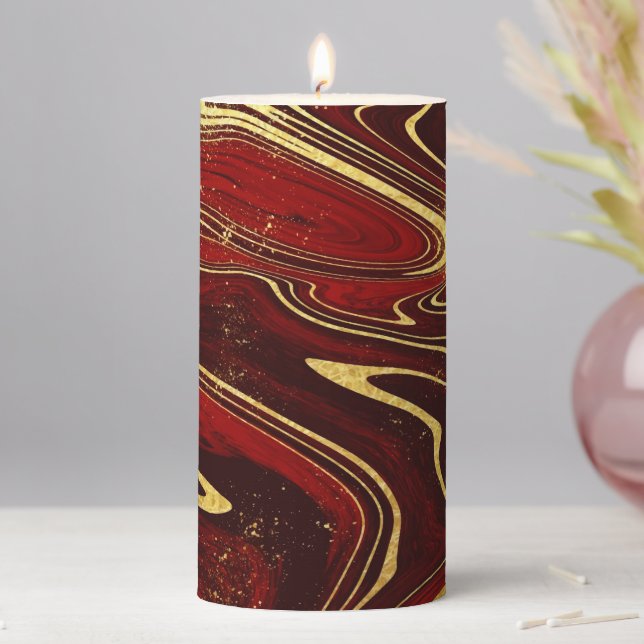 Marble Pillar Candle (In Situ)