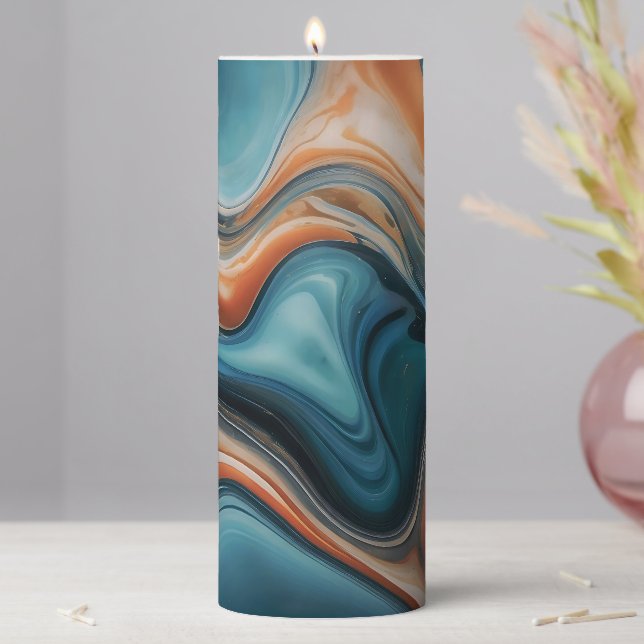 Marble Pillar Candle (In Situ)